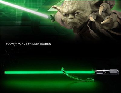 鐵鐫創意《STARWARS星際大戰-Master Yoda合金劍柄電影1：1道具光劍-美國進口HASBRO正版黑標》