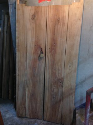 【123木頭人】厚重風化木板門板一對--B05