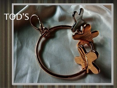 TOD'S 金色造型 超大圓環 鑰匙圈 包包裝飾扣 配件飾品
