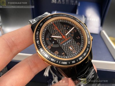 MASERATI瑪莎拉蒂男錶,編號R8873610002,46mm黑錶殼,深黑色錶帶款