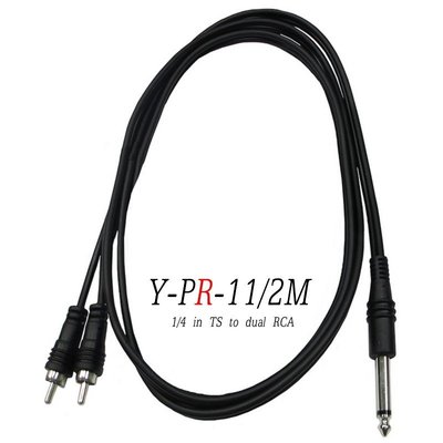 ☆唐尼樂器︵☆台製 Stander Y-PR-11 Y Cable Y型線 6.3mm 立體聲 轉 雙 RCA 梅花插頭