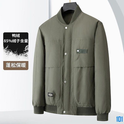 街頭集市時尚棒球領單排扣冬季羽絨服衣服行李箱保暖夾克簡約小孩包外套男裝中青年男包男款女包加厚羽絨服