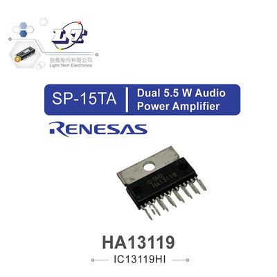 『聯騰．堃喬』HITACHI HA13119 Dual 5.5 W Audio Power Amplifier SP-15TA