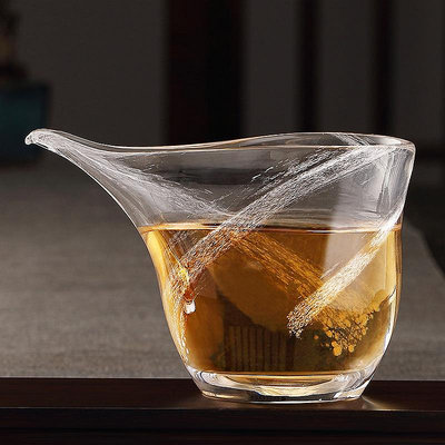 水晶公道杯倒茶公杯玻璃加厚冰絮分茶器耐熱茶海功夫茶具配件現貨功夫茶茶具用品