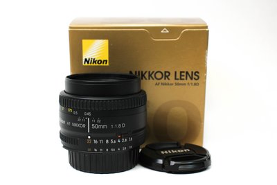 【台南橙市3C】Nikon AF 50mm f1.8 D 二手 大光圈 定焦鏡 公司貨 #82247