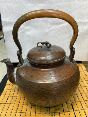 特別老的銅壺燒水壺情文堂特大號紫銅壺日本早期.情文堂. 手作