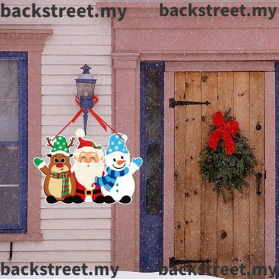 Bs 1 件/3 件聖誕掛布橫幅,聖誕裝飾聖誕老人聖誕橫幅,卡通背景布聖誕樹麋鹿窗裝飾門-星紀