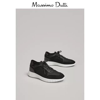 Massimo Dutti女鞋 黑色襪型運動鞋時尚休閑單鞋—Nice me耐覓潮裝館
