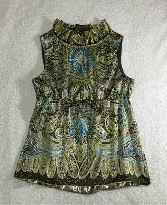 （已售）9.9新 美國真品 Anna Sui 東歐華麗宮廷風上衣 made in USA size：M $6800