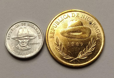 尼加拉瓜 草帽 銅鋁幣 2枚