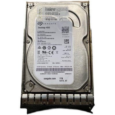 Lenovo/聯想 00LA946 1TB 7.2K SATA 3.5寸 00PC551 伺服器硬碟