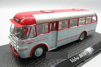 汽車模型 車模 收藏模型1/72 1953 富豪沃爾沃B616巴士客車公交合金模型