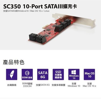 @電子街3C特賣會@CHIA 奇亞幣 登昌恆 Uptech 10-Port SATA III 擴充卡 (SC350)