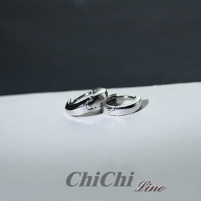 【現貨】Chi Chi不鏽鋼光面耳扣男女通用4mm款耳釘-A1072