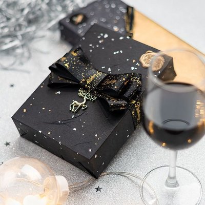 【高檔黑色系列】DIY禮品包裝紙ins風商務教師節禮物禮盒包裝紙~特價