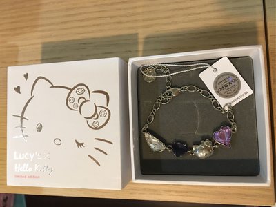 專櫃 Lucy’s 新款 kitty 造型時尚紫水晶手鍊 好搭配 只有一條 盒裝 使用過兩次 出清 極新