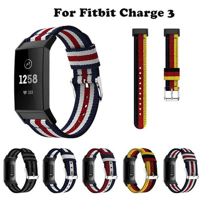 【熱賣精選】Fitbit Charge 3 智能手錶帶 尼龍腕帶 替換錶帶 Charge3 運動腕帶 18mm