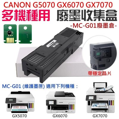 CANON GX5070 GX6070 GX7070 多機種 MC-G01 廢墨收集盒＃B03010A
