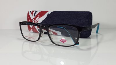 Lee Cooper 光學眼鏡 FU1727-1/6M (黑-藍) 英倫風格流行品牌。贈-磁吸太陽眼鏡一副
