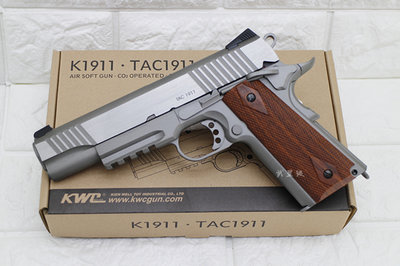 台南 武星級 KWC M1911 CO2槍 TAC 特仕版 銀 ( BB槍BB彈COLT 1911 45手槍