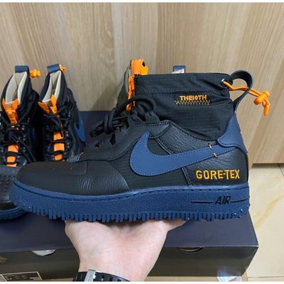 【正品】全新購入 耐克Nike Air Force 1 WTR GTX 黑藍 高筒 CQ7211-001 現貨慢跑鞋