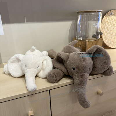 P D X模型館 ins軟萌大象玩偶兒童陪睡娃娃毛絨玩具可愛小象安撫公仔抱枕禮物