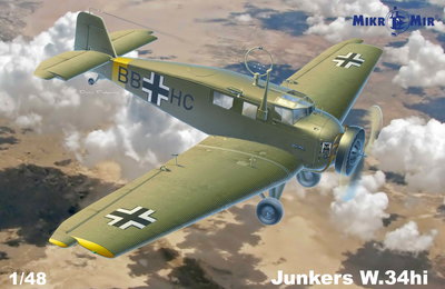 Mikro Mir 48-019 1/48 二戰德國W.34運輸機 Junkers W.34hi(請先聯繫確認存貨)