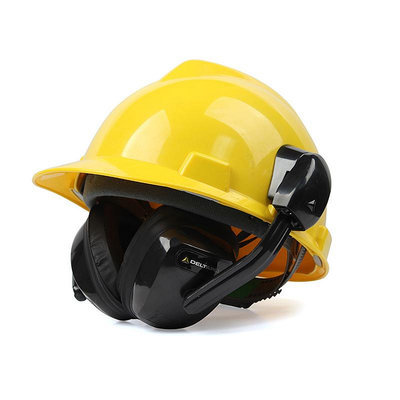 代爾塔103008掛安全帽耳罩隔音耳罩防噪音工廠工地降噪防干擾護耳