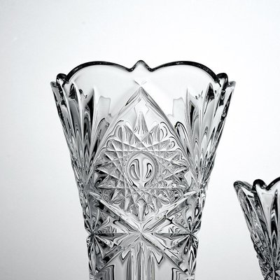 熱銷 捷克原裝水晶花瓶玻璃BOHEMIA波西米亞經典設計 輕奢擺件透明