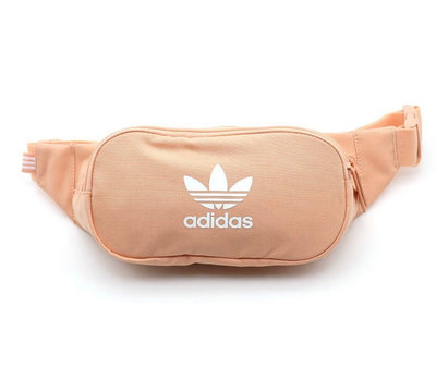 Adidas簡約時尚腰包（粉橘色）