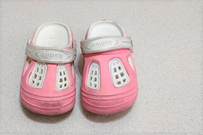 粉色女童 童鞋 布希鞋 沙灘鞋 涼鞋