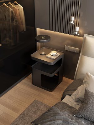 現貨熱銷-床頭柜現代簡約小戶型創意設計輕奢客廳沙發邊幾角幾臥室床邊桌^特價特賣