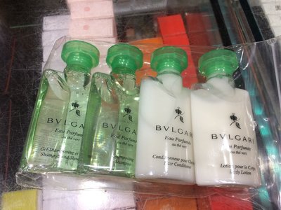 BVLGARI 寶格麗綠茶洗髮精+潤髮乳/身體乳液+沐浴精40ml2入組合·芯蓉美妝
