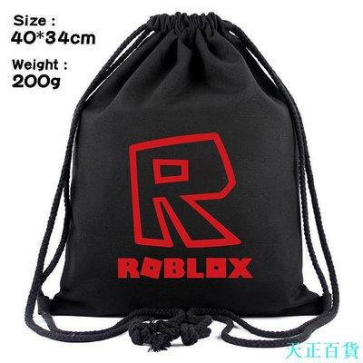 Roblox 遊戲圖案抽繩包學生書包旅行軟背雙肩包大號多功能兒童包