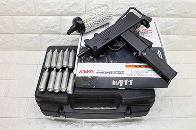 台南 武星級 KWC M11 衝鋒槍 CO2槍 + CO2小鋼瓶 + 奶瓶 + 槍盒 ( KC55  UZI烏茲機關槍