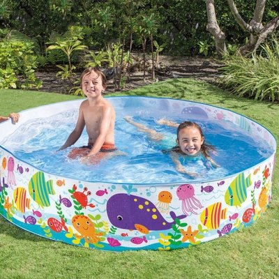 美國INTEX56452游泳池硬膠水池保溫家庭兒童游泳桶泳池泳池