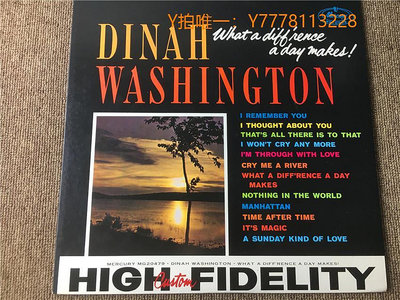 黑膠唱片Dinah Washington What A Diff'rence A Day Makes爵士 J版黑膠LP