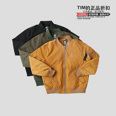 車品閣~【經典款】Timberland添柏嵐男裝MA-1春秋夾棉飛行夾克外套A21XS