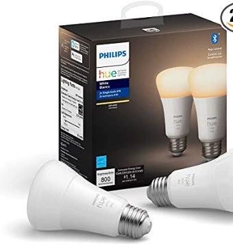 Philips 飛利浦 Hue 白光 2入 A19 LED燈泡 與藍芽和Zigbee相容