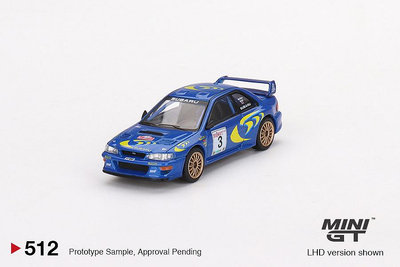 車模 仿真模型車MINIGT 斯巴魯 翼豹 Subaru Impreza WRC97 1997 拉力 64車模 512