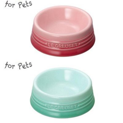 Le Creuset  瓷器寵物餐碗(小) 櫻花粉/薄荷綠 特價680元