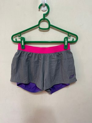「 全新 」 Skechers 女版運動短褲 S號（灰紫）43