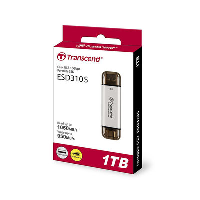 創見 ESD310 1TB USB 3.1 SSD 高速 Type-C 行動固態硬碟 (TS-ESD310S-1TB)