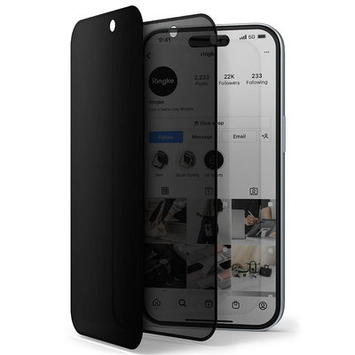 Ringke Privacy Glass 防窺霧面鋼化玻璃保護膜 iPhone 15 Plus 15