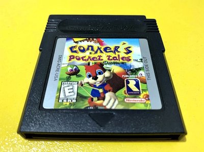 幸運小兔 GBC遊戲 GB 松鼠大冒險 Conker's Pocket Tales 任天堂 GameBoy GBA D6