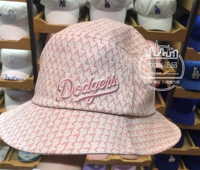 現貨 淺粉色59H 滿版老花漁夫帽 GUCCI 洋基款 全新正品 MLB 棒球帽 YANKEES BUCKET HAT