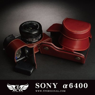 小馨小舖 【TP SONY A6400 A6100 開底式真皮相機皮套】 相機底座 相機皮套 相機包 保護套