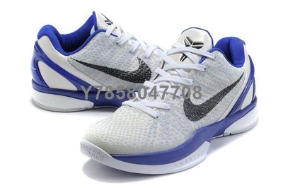 【正品】NIKE Zoom Kobe VI 436311-100 科比6代 白黑藍運動耐克籃球鞋