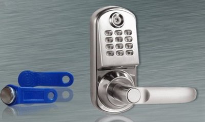 密碼，鑰匙，TM感應卡3種開門:直接替換原有球型鎖出租套房最佳選擇