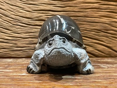 【尤不拉石製名龜收藏】黑龜甲 鋼盔龜 平安龜 烏龜 石雕 石龜 傅柏順老師